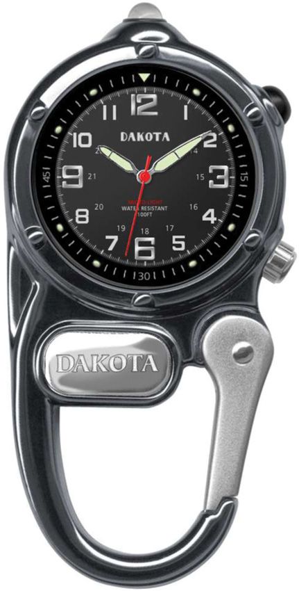 Dakota Mini Clip Microlight Black Aluminum Watch