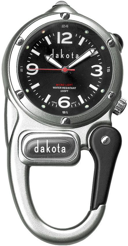 Dakota Sunray Mini Clip Silver Aluminum Watch