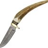 DM1026.jpg Damascus Buck Spike Fixed Blade Knife Damascus Steel 2.75"