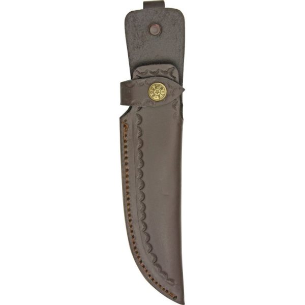 Damascus El Dorado Skinner Fixed Blade Stag Handle Knife