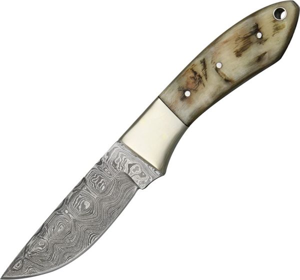 DM1050RM.jpg Damascus Hunter Fixed Blade Knife 3.6" Damascus Steel Drop Point