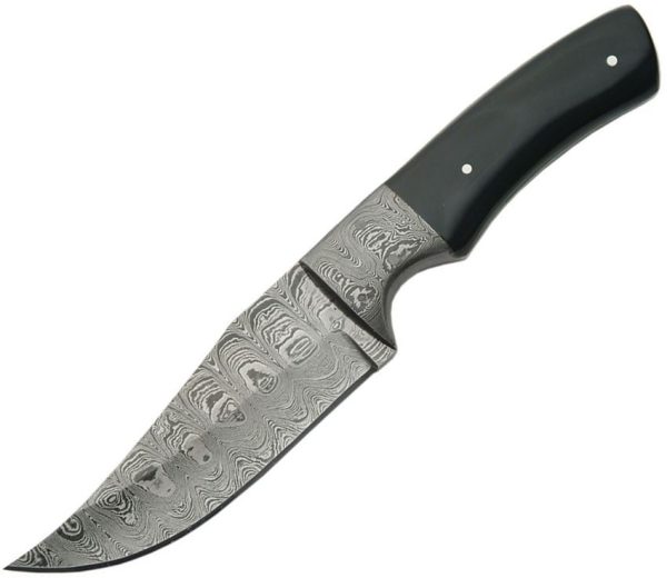 Damascus Clip Point Hunter Fixed Blade Knife Damascus Steel