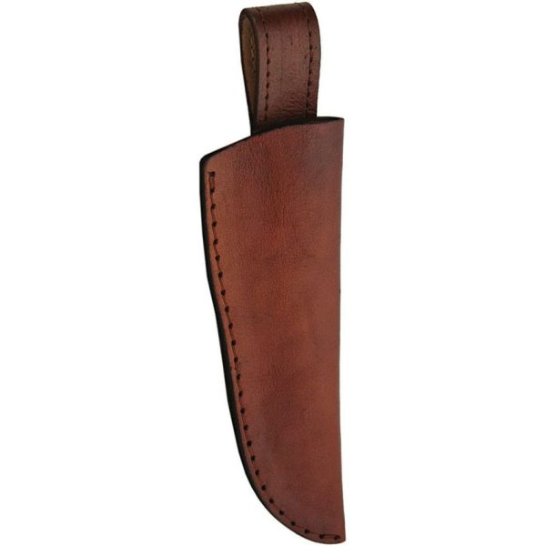 Damascus Fixed Blade Hunter 9.75 inches Stacked Leather