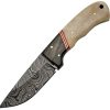 DM1068.jpg Damascus Skinner Fixed Blade Knife 3.5" Damascus Steel Bone Handle
