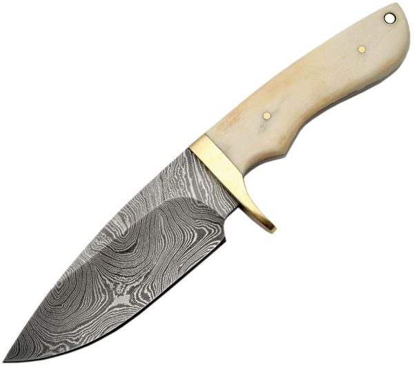 Damascus Fixed Blade Bone Handle 4.5" Damascus Steel Knife