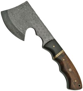 DM1140.jpg Damascus Hatchet Burl Wood Handle - 3 inch Head
