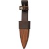 Damascus Sgian Dubh Fixed Blade Dagger Knife Rosewood 4.5"
