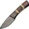 DM1183.jpg Damascus Fixed Blade Stag and Wood 3.5" Damascus Steel Knife