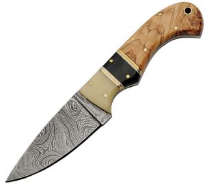 DM1192.jpg Damascus Skinner Damascus Steel Fixed Blade Knife 3.5in