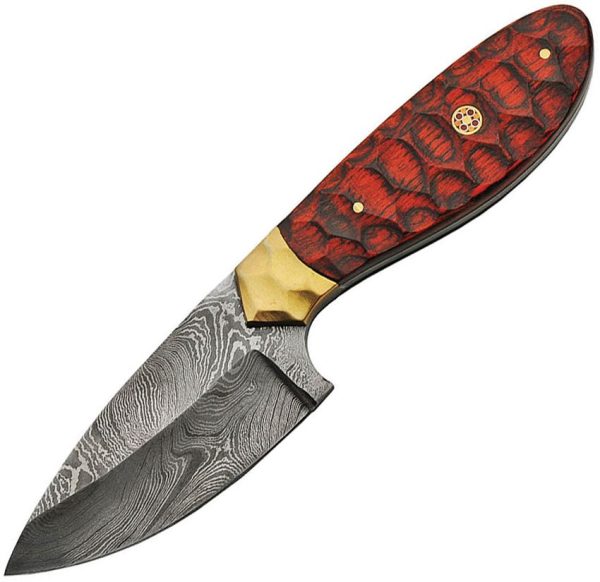Damascus Mosaic Hunter 4.25" Damascus Fixed Blade Knife