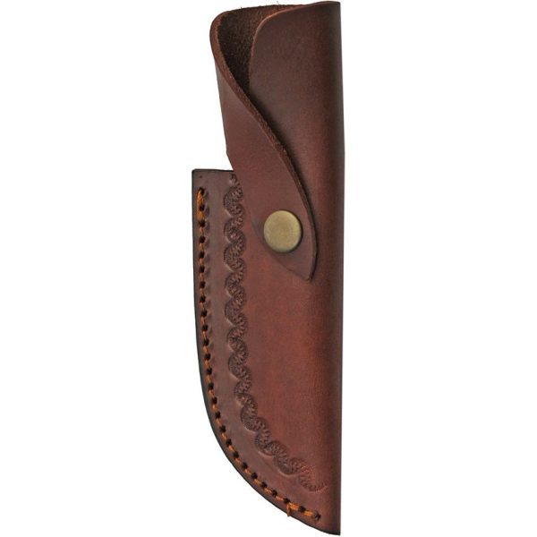 Damascus Fixed Blade Knotted Wood Full Tang Knife