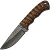 DM1218.jpg Damascus Twisted Wood Hunter Fixed Blade Knife 3.5" Damascus Steel