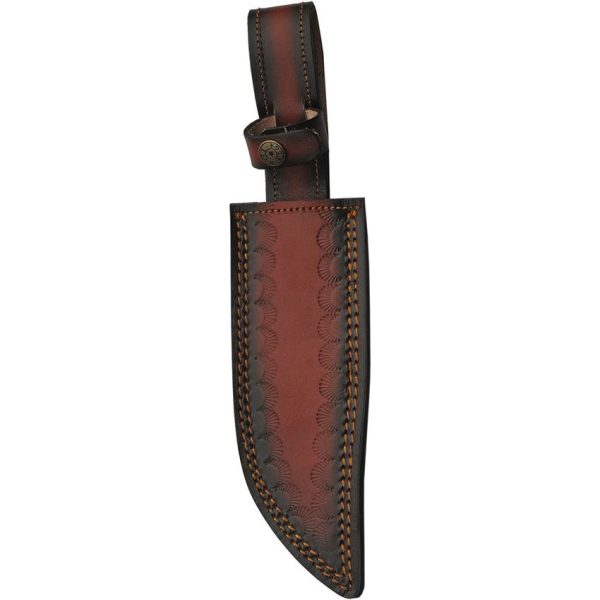DM1220_add_01.jpg Damascus Braided Hunter Walnut Fixed Blade Knife 7.25" Damascus Steel