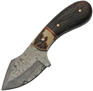 DM1229.jpg Damascus Skinner Stag Full Tang Fixed Blade