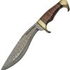 DM1232.jpg Damascus Kukri Stacked Leather Fixed Blade 8" Damascus Steel