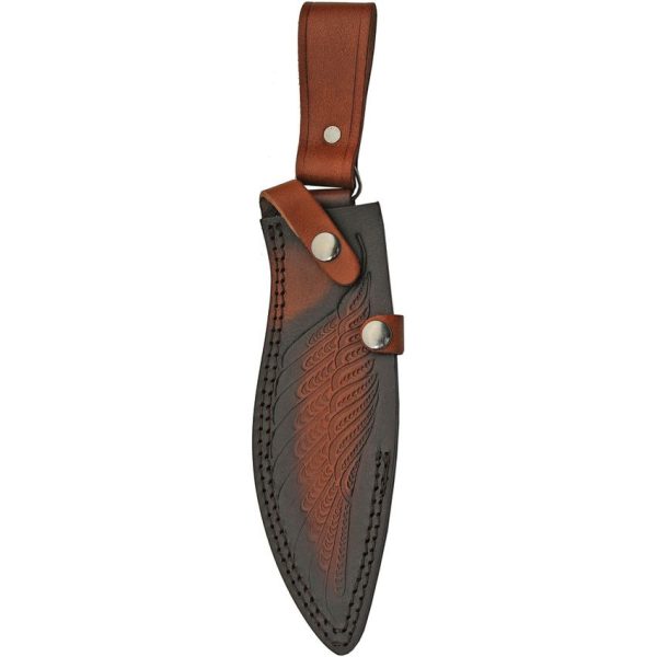 DM1232_add_01.jpg Damascus Kukri Stacked Leather Fixed Blade 8" Damascus Steel