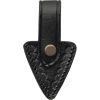 Damascus Black Widow Push Dagger - Double Edge Horn Handle