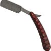 DM1250.jpg Damascus Razor Folder Red Wood - Folding Knife Pakkawood