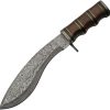 Damascus Kukri Bowie Fixed Blade Knife 8" Damascus Steel Rosewood