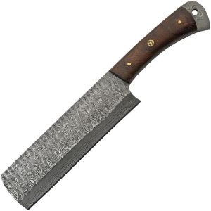 Damascus Hammer Cleaver 6" Damascus Steel Fixed Blade Knife