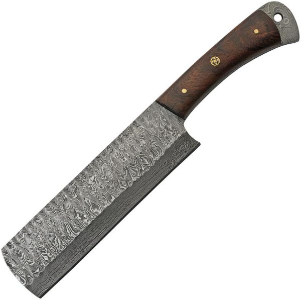Damascus Hammer Cleaver 6" Damascus Steel Fixed Blade Knife