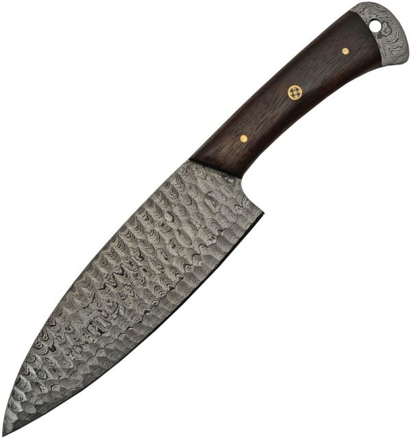 Damascus Chef's Knife 6" Damascus Steel Blade Fixed Blade