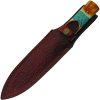 Damascus Flint Fixed Blade Spear Point 7.5" Damascus Steel Knife