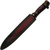 Damascus Fixed Blade Red/Black 12.25" Damascus Steel Knife