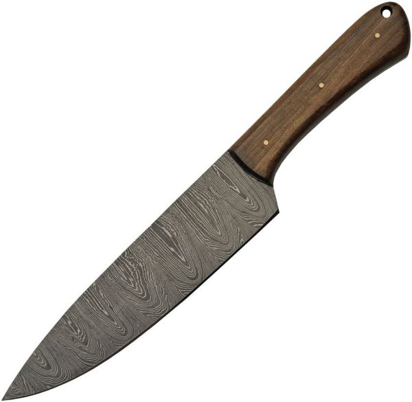 DM1279.jpg Damascus Fixed Blade Wood Handle 7.25" Damascus Steel Knife