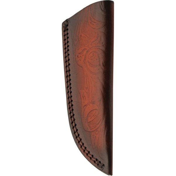 Damascus Texas Pride Fixed Blade Knife 3.75" Damascus Steel Red White Blue