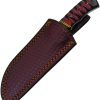 DM1288_add_03.jpg Damascus Fixed Blade 4" Damascus Steel Wood Handle Knife