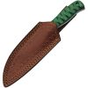 Damascus Exotic Hunter Green 4" Damascus Steel Fixed Blade Knife