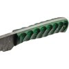 Damascus Exotic Hunter Green 4" Damascus Steel Fixed Blade Knife