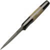 Damascus Fixed Blade Buffalo Horn Camel Bone 4.5" Knife
