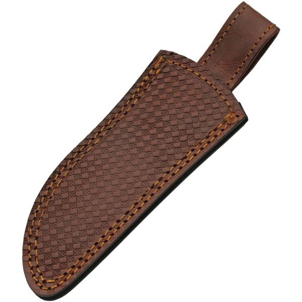 Damascus Blue Lake Ripple Hunter 4" Damascus Fixed Blade Knife