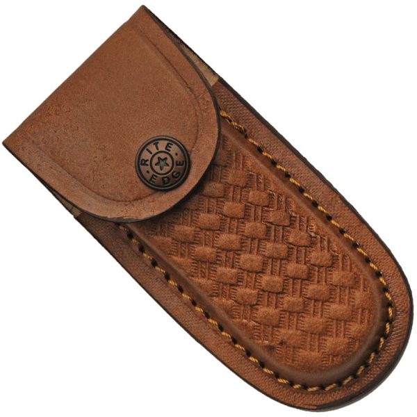 Damascus Grooved Lockback Blue 3" Damascus Folding Knife