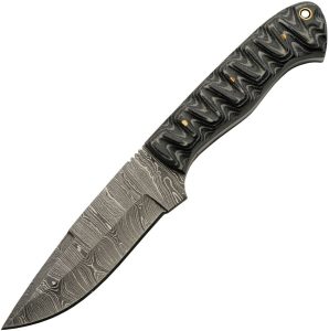 DM1306.jpg Damascus Charcoal Hunter 4.25" Damascus Steel Fixed Blade Knife