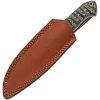 Damascus Charcoal Hunter 4.25" Damascus Steel Fixed Blade Knife