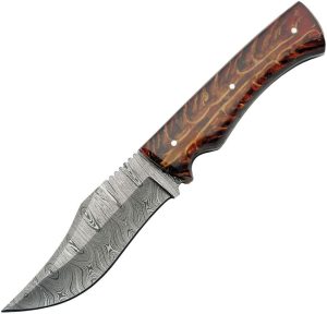DM1315.jpg Damascus Firepeak Hunter 4.25" Damascus Steel Fixed Blade Knife