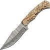 Damascus Snowpeak Hunter 5" Damascus Steel Fixed Blade Knife