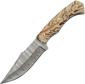 DM1316.jpg Damascus Snowpeak Hunter 5" Damascus Steel Fixed Blade Knife