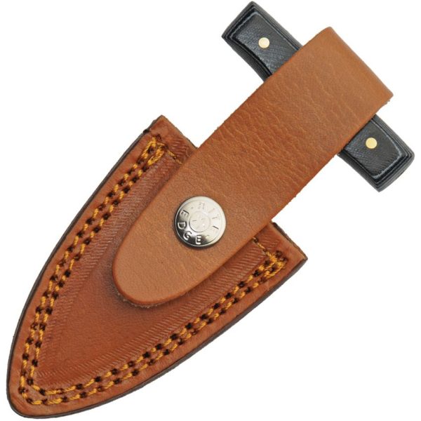 Damascus Push Dagger Black Micarta - 3 inches Damascus Blade