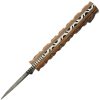 Damascus Prideful Fang Caper Brown Pakkawood - 2.63 inches
