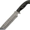 Damascus Slate Hunter Machete - 7.75 inches Tanto Blade