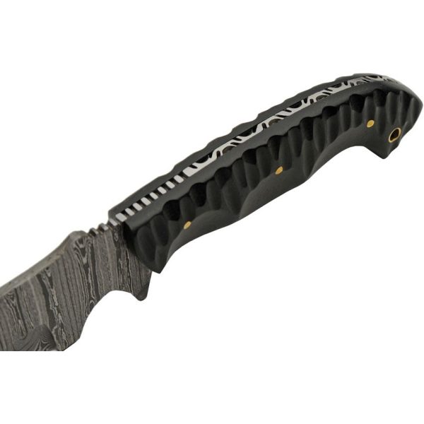 Damascus Slate Hunter Machete - 7.75 inches Tanto Blade