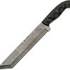 Damascus Great Slate Machete 9" Damascus Blade Fixed Knife