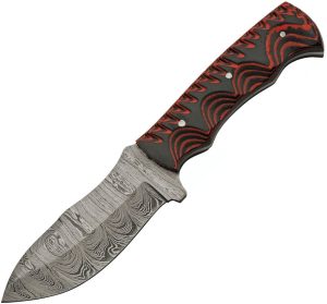 DM1330.jpg Damascus Magma Hunter Drop Point Fixed Blade Knife 4.5" Damascus