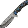 Damascus Blue River Hunter - 4.75 inches Blade