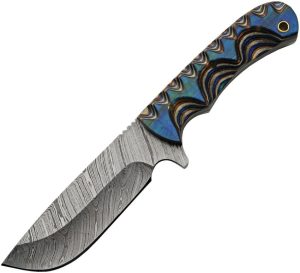Damascus Blue River Hunter - 4.75 inches Blade