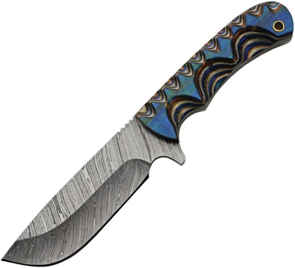 Damascus Blue River Hunter - 4.75 inches Blade